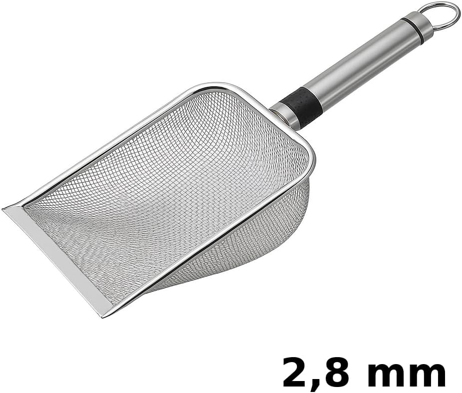 Pá Coletora Para Caixa de Areia de Gato 3 tamanhos, Pazinha Higiênica Para Areia de Gato, Limpeza de Terrários, Gaiolas e Outros Ambientes Pets, Peneira de Aço Inox Premium (2,8mm) Pá Coletora Para Caixa de Areia de Gato 3 tamanhos, Pazinha Higiênica Para Areia de Gato, Limpeza de Terrários, Gaiolas e Outros Ambientes Pets, Peneira de Aço Inox Premium (2,8mm)