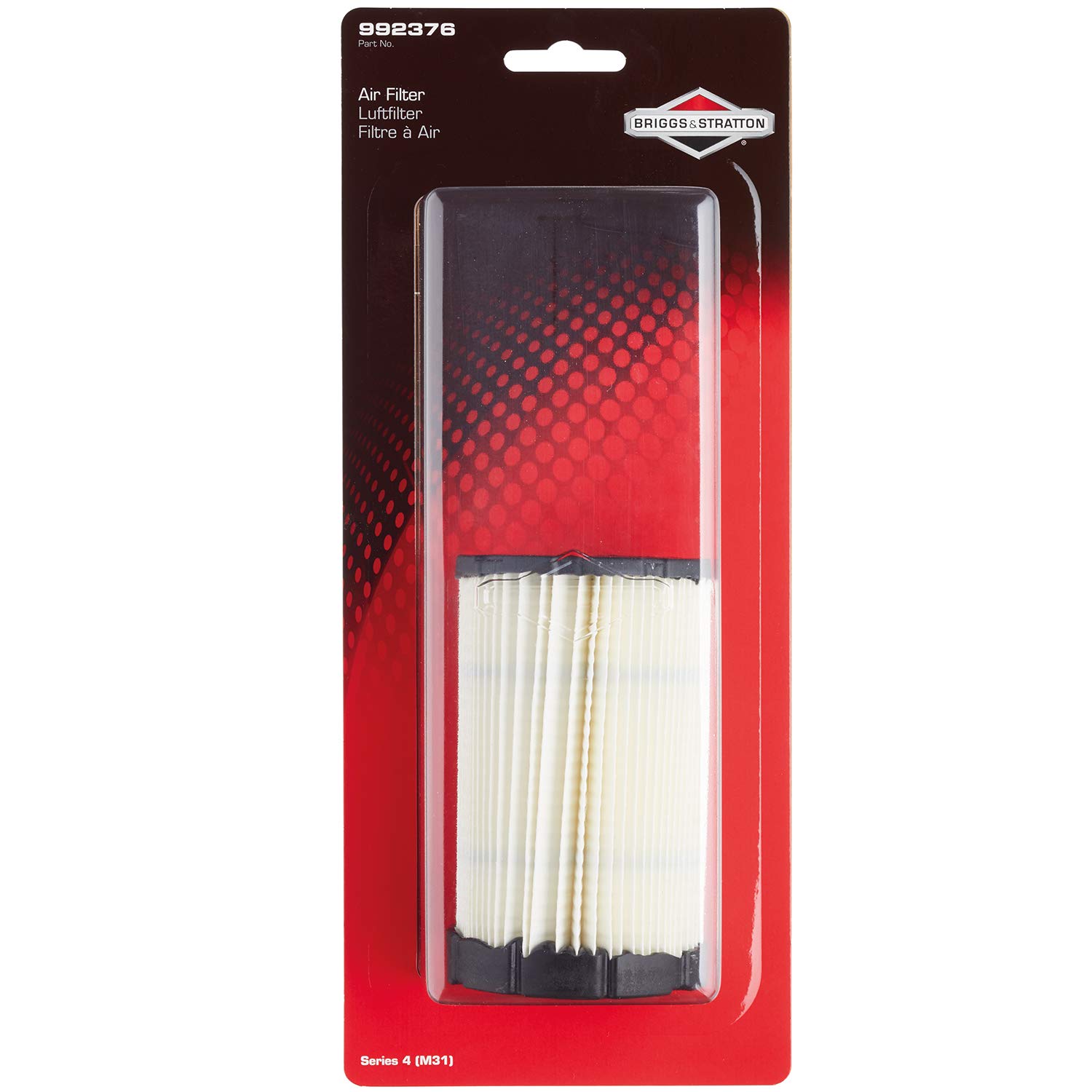 Briggs & Stratton Original Luftfilter – 3-Serie, Teilenummer 992377, Braun