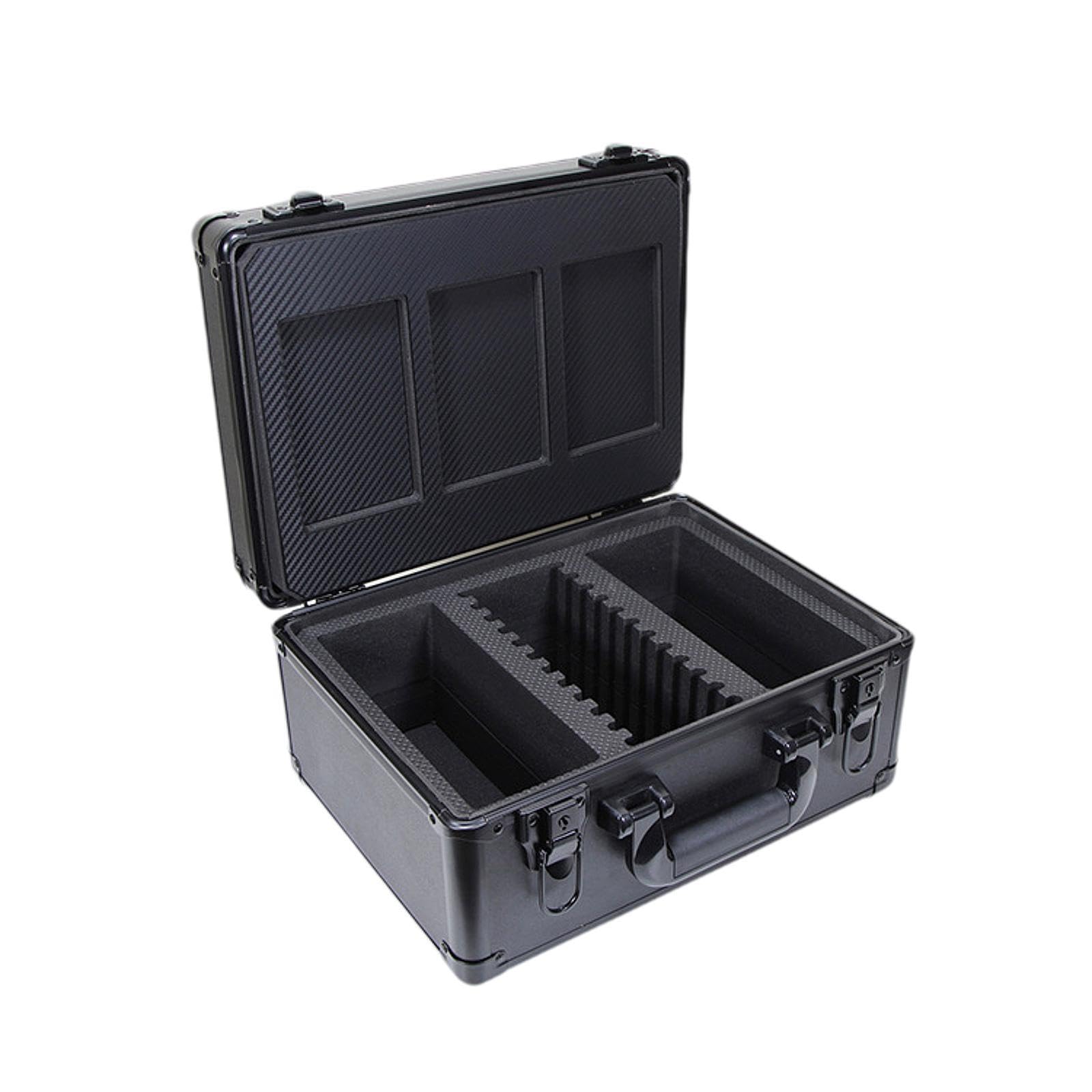 Qianly Boîte de Rangement pour Cartes Gradées, étui de Transport pour Cartes, Porte-cartes Robuste, 3 Emplacements, étui pour Cartes de Sport, avec Serrures