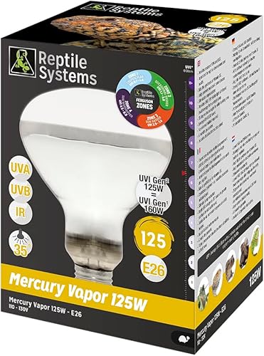DrTims Aquatics 34119031: Mercury Vapor D3 Pro Uv Basking Lamp Pro 125W