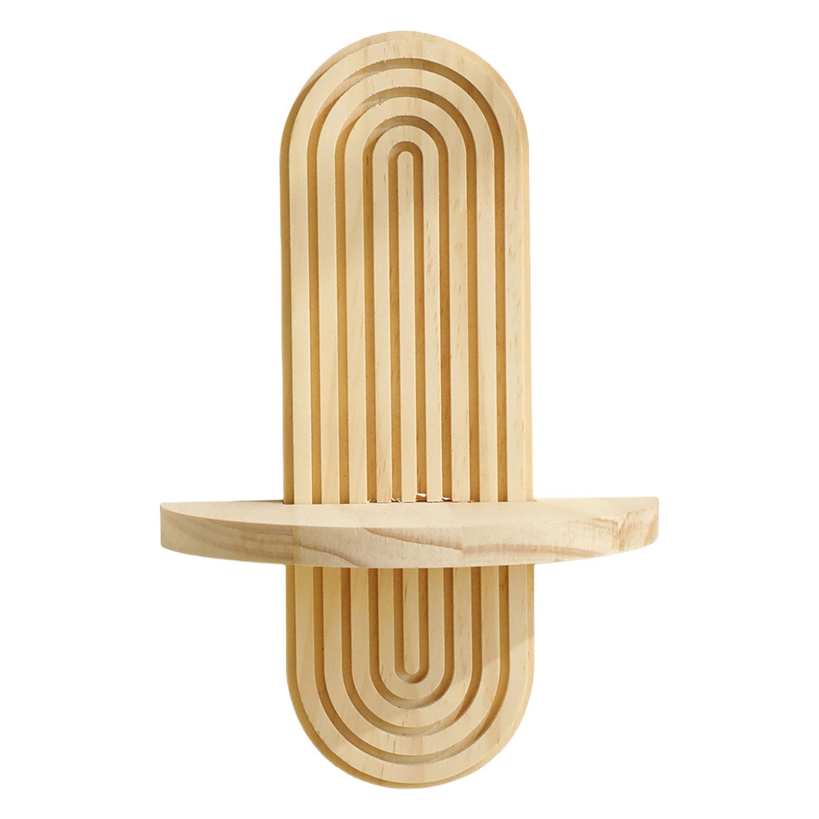 Tsophreniq Wall Mount Storage Rack Rainbow Arch Middle Century Wooden Floating Shelf Hanging Holder for Nursery Bedroom Decoration Hanging Holder