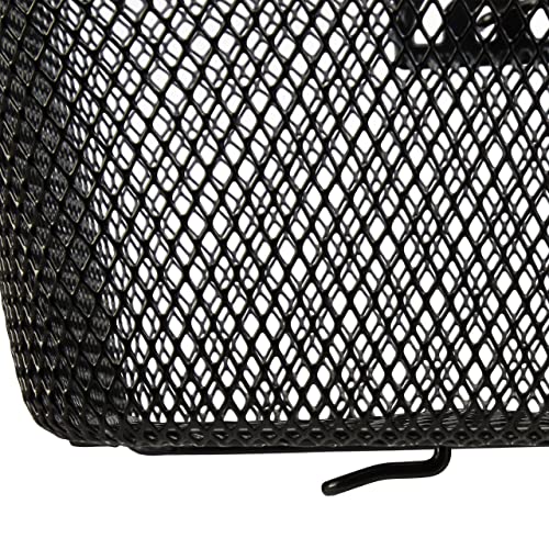 Relaxdays Fahrradkorb für Gepäckträger, engmaschig, mit Tragebügel, abnehmbarer Hinterradkorb, HBT 19x41x30 cm, schwarz