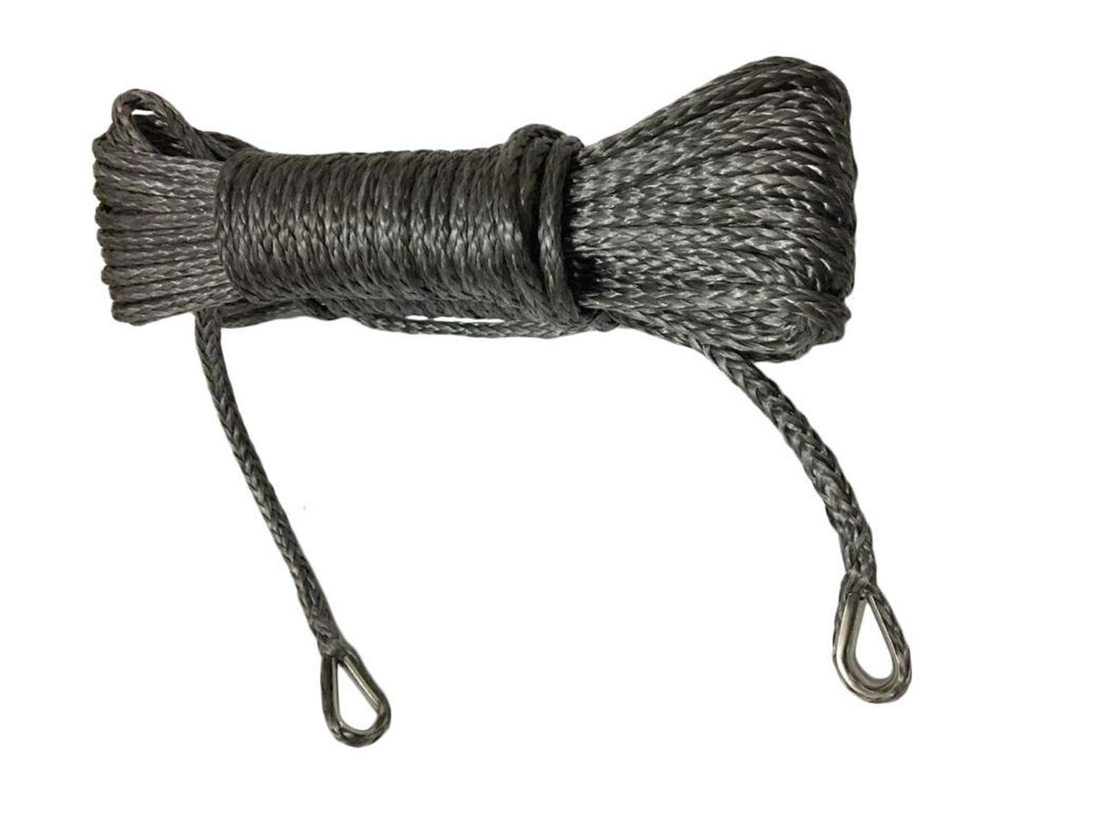 Winch Rope, 6mm ATV Winch Rope Extension for ATV/UTV Recovery(Grijs)