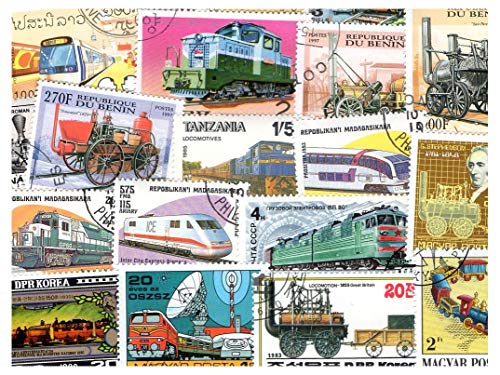 pghstamps Treni Ferroviario, ferrovia 200 Francobolli Differenti Collezione per Collezionisti