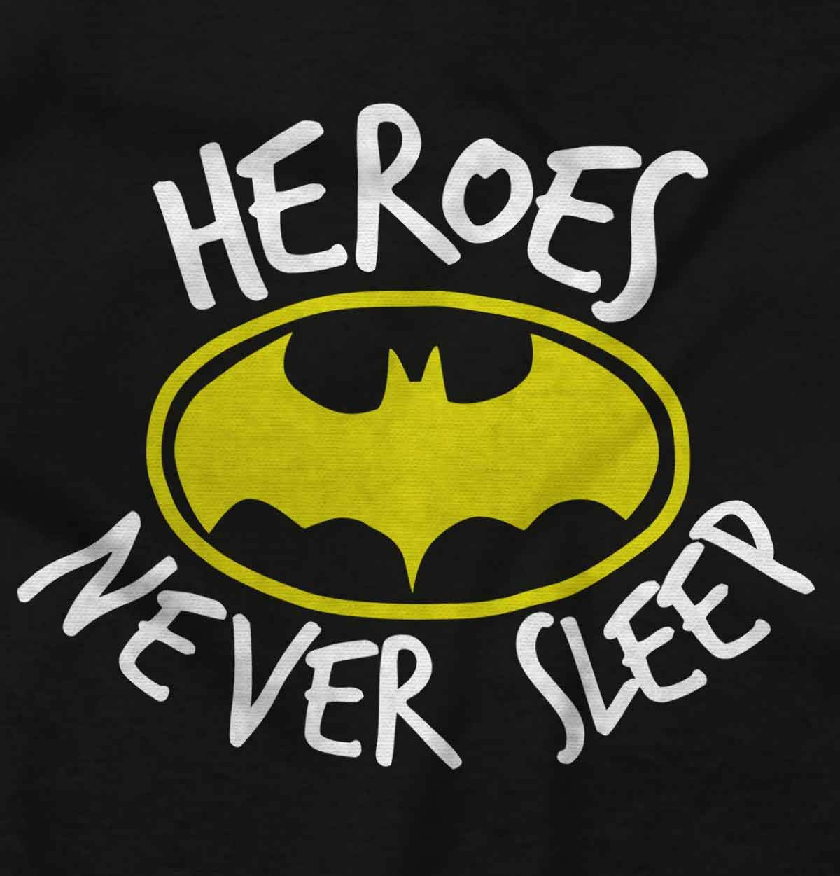 Brisco Brands Heroes Never Sleep Bat Scribble Hero Baby Romper Boys or Girls