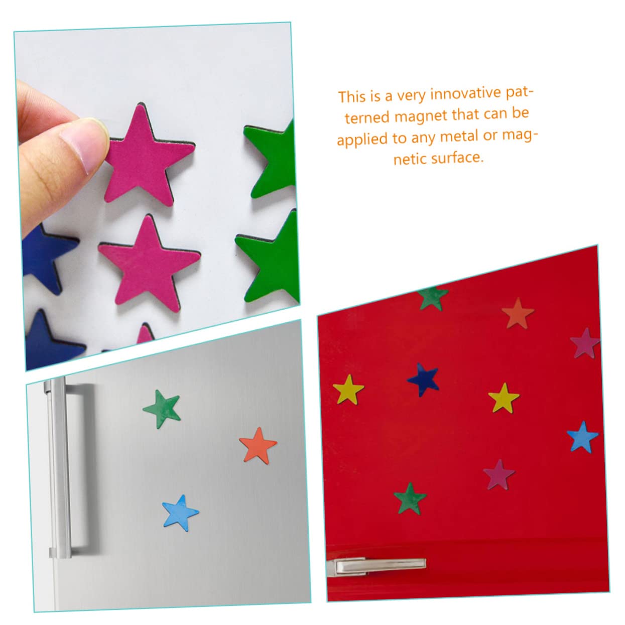 Zerodeko 140pezzi Magneti Decorativi Forma Di Stella Per Frigorifero e Lavagna Calamite Per Ufficio e Casa Per Organizzare Note e Foto