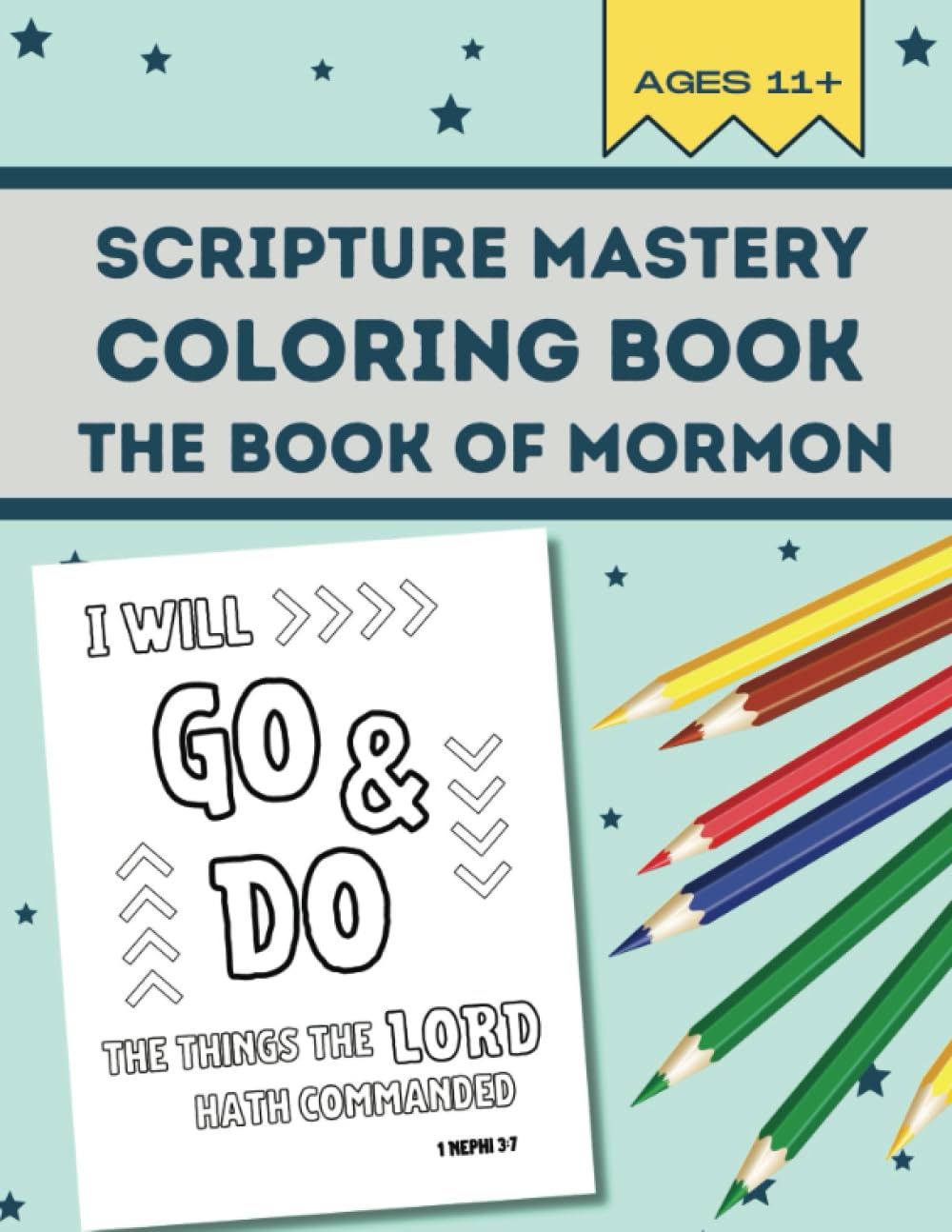 Scripture Mastery Coloring Book: The Book of Mormon LDS Scriptures Verses to Color | Gifts for Teens, Missionary, Seminary, Adults, Ages 11+