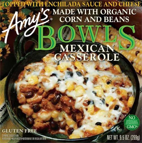 Amys Frozen Meals Mexican Casserole Bowl Made with Organic Tomatoes Corn and Black Beans Gluten Free 9 5 — view 4