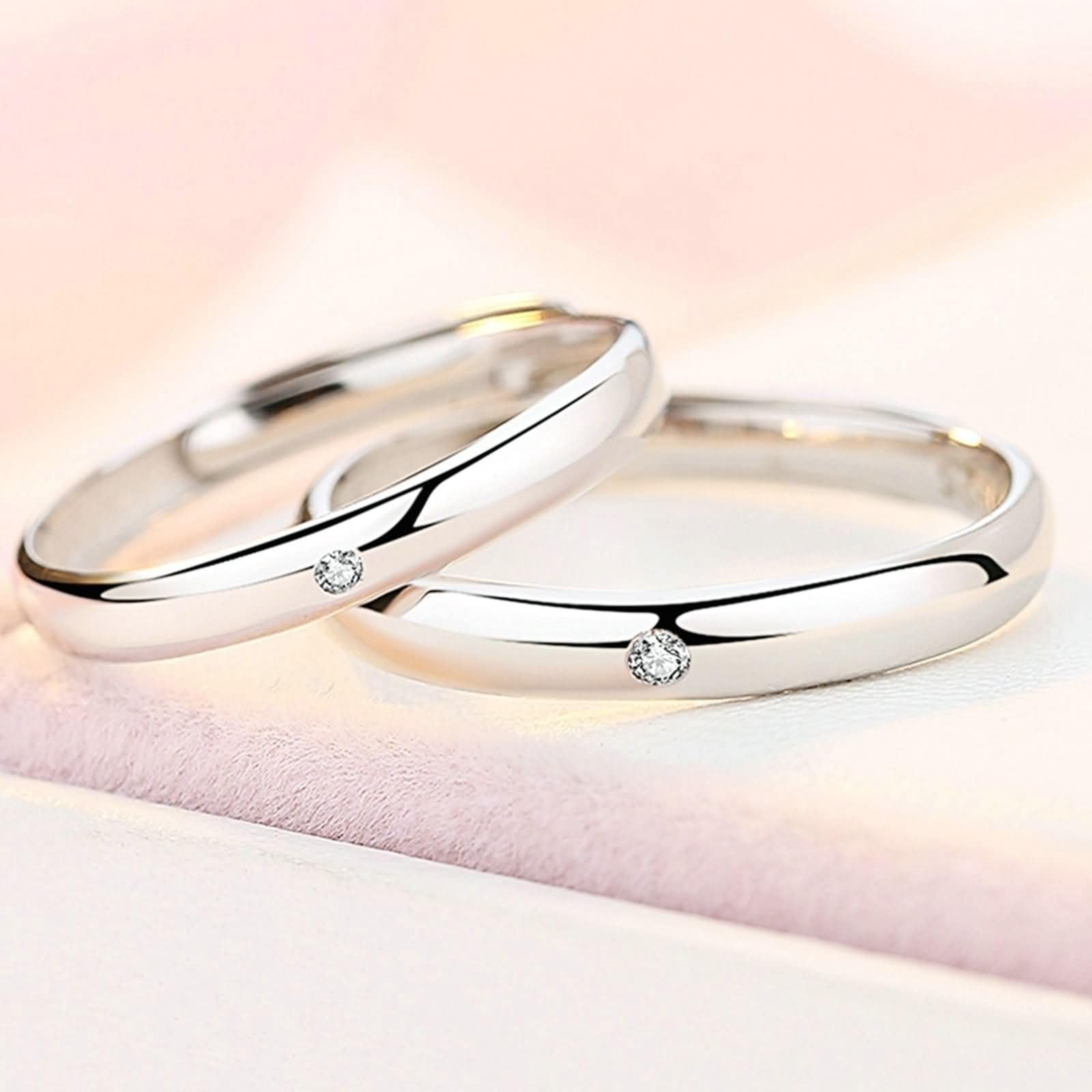 Anello Nome Personalizzabile,Anello Donna Uomo Argento 925 Fidanzamento,Donna Anello Regolabile Rotondo con Zirconia Cubica Anelli Fidanzamento Argento