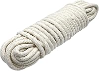 BallHull 1/4 Inch Natural Cotton Rope 39 Feet - Soft White Craft Rope for DIY Baskets, Handicrafts, Candle Wicks & Clothesline