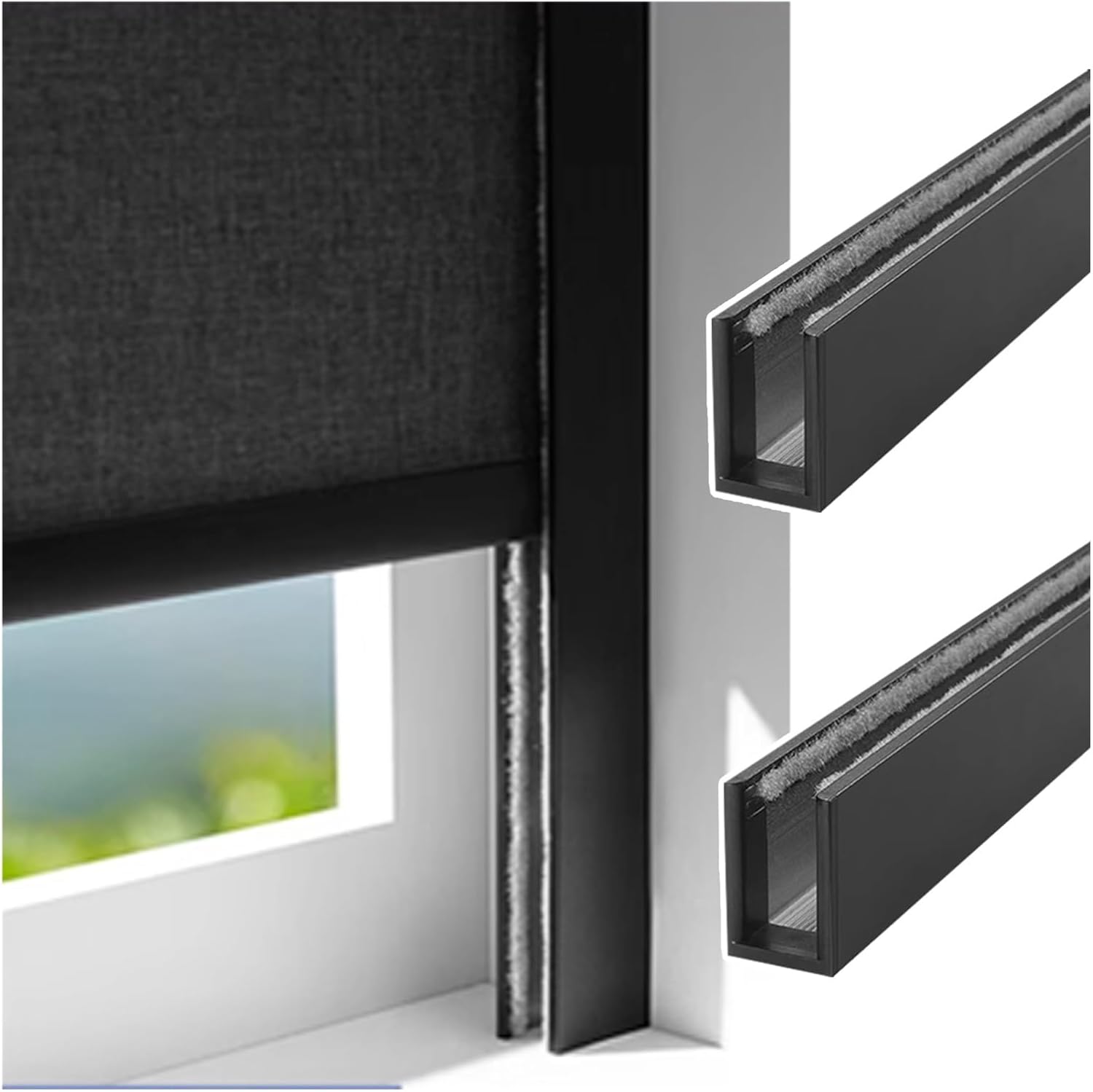 Extra Long U-Channel Light Gap Blockers for Blinds & Shades – Effective Light Blocking Strips for Nursery, Bedroom & Dormitory – Improve Sleep & Privacy