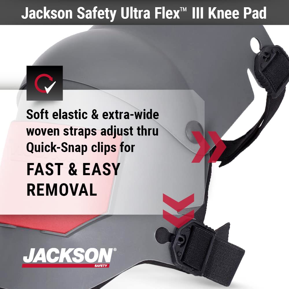 JACKSON Safety 95110 Ultra-Flex wysokiej jakości ochronne trwałe antypoślizgowe ochraniacze na kolana do pracy, ogrodnictwa, podłóg lub DIY, szary