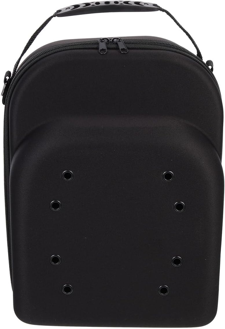 Baseball Cap Storage Box with Hard Shell and Handle Breathable Hat Carrier Case for Travel and Home Protection 12.6 X 9.4 X 5.5 Inch