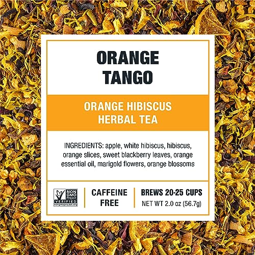 Image of Tiesta Tea - Orange Tango, Loose Leaf, Orange Hibiscus Herbal Tea, Premium Non-Caffeinated Fruit Blend, Makes Hot or Iced & Up to 25 Cups, 2oz Resealable Pouch