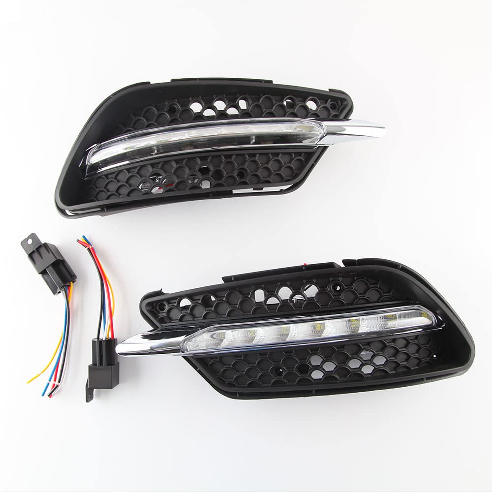 July King LED Daytime Running Light for Mercedes-Benz W204 C180 C200 C230 C260 C300 Sport version 2007-2011, 6000K LED Front Bumper DRL
