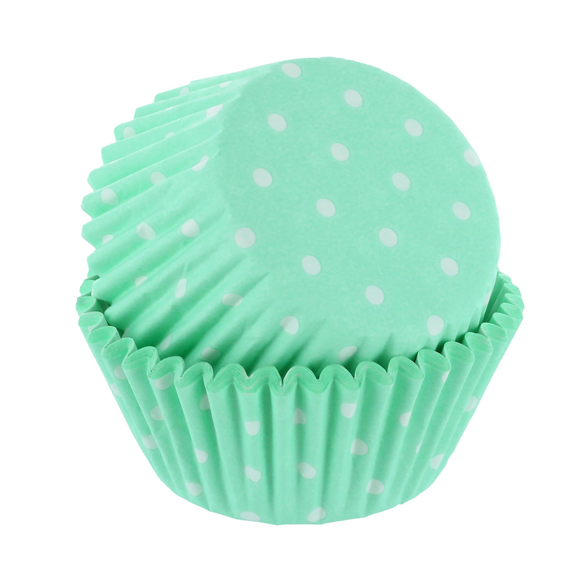 Culpitt Green Polka Dot Cupcake Cases | 250 Baking Cups | 45Mm Pastel Greaseproof Paper Cases For Muffins And Cupcakes, Pack Of 250
