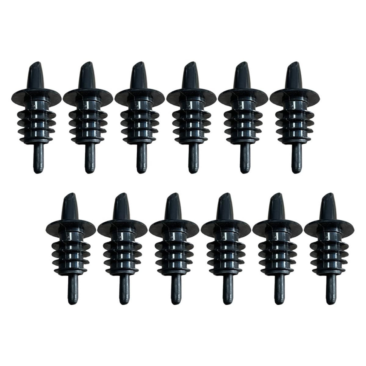 Tapones de vino FOMIYES de plástico PVC negro, juego de 12 piezas para botellas de cocina
