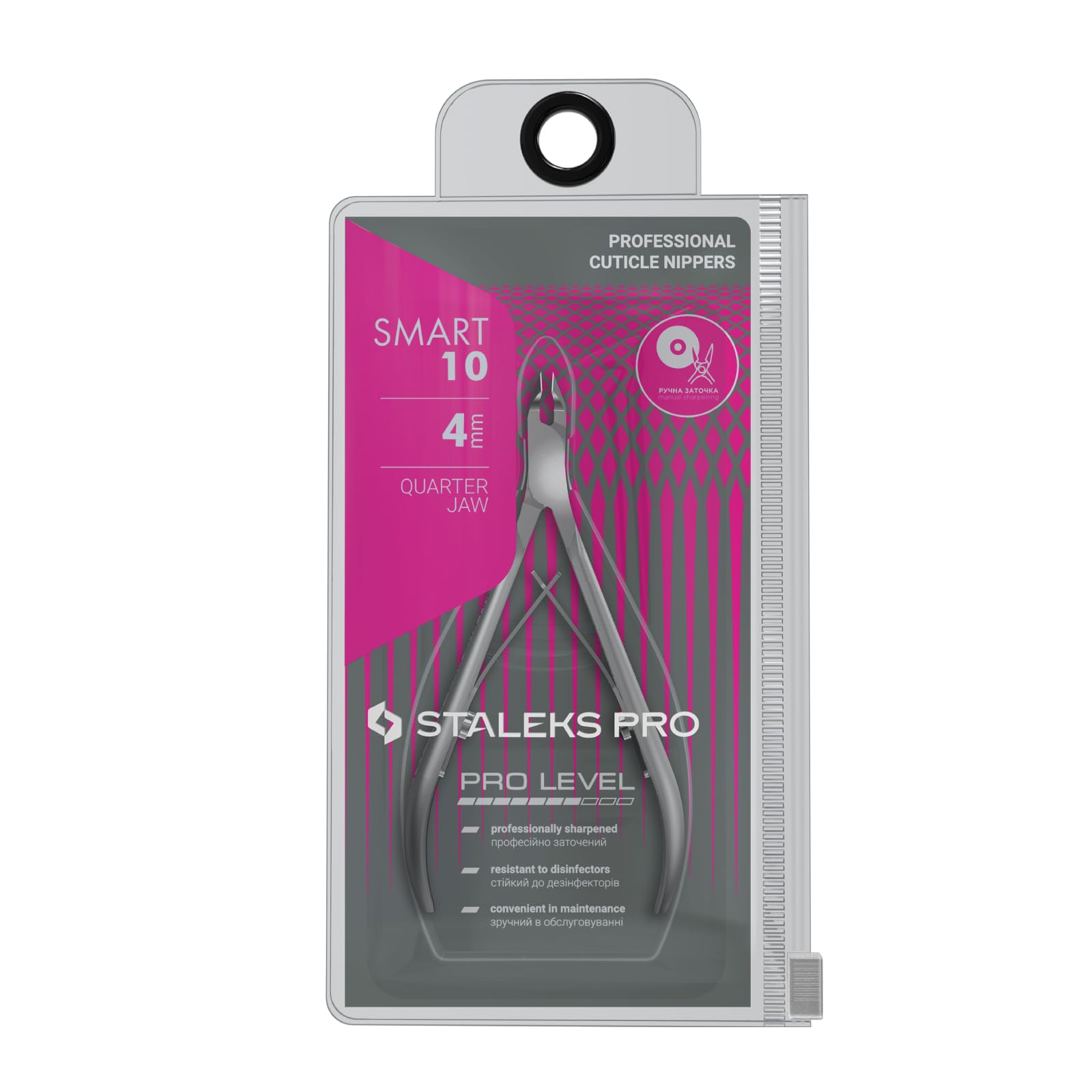 STALEKS - Pinzas para uñas profesionales Smart 10 (4 mm)