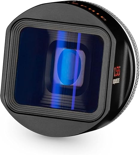 SmallRig 1.55XT Anamorphic Lens/Phone Cinematic Filmmaking Lens for iPhone 14 13 12 11 and Android, 2.76:1 Widescreen Ratio Imaging and Blue Flares Lens - 3578