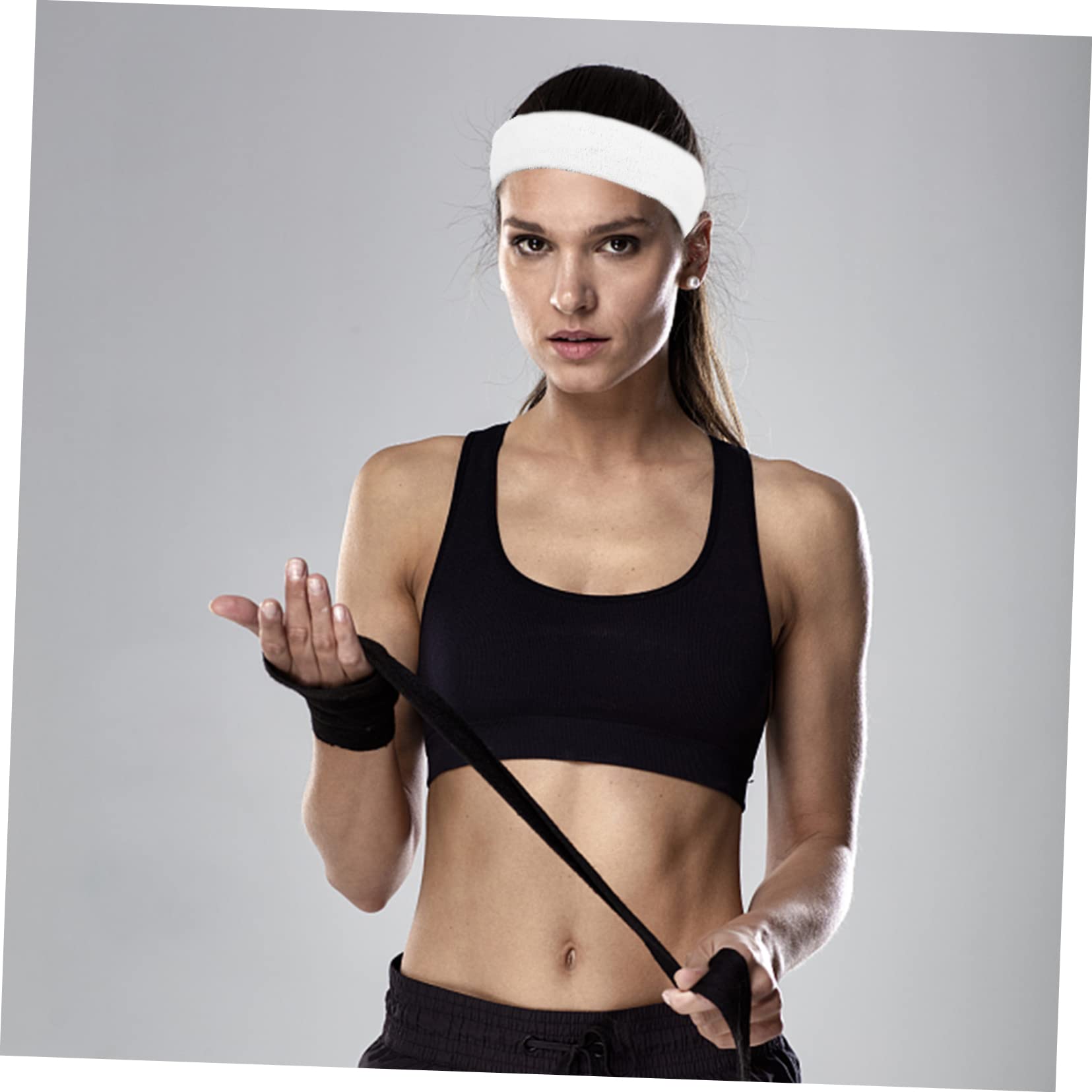 15 Piezas Diadema Deportiva Cintas para la Cabeza Que absorben el Sudor Diadema Facial Hair Band Bandas elasticas Diademas de Yoga portátiles Diademas elásticas Spandex Gogogmee