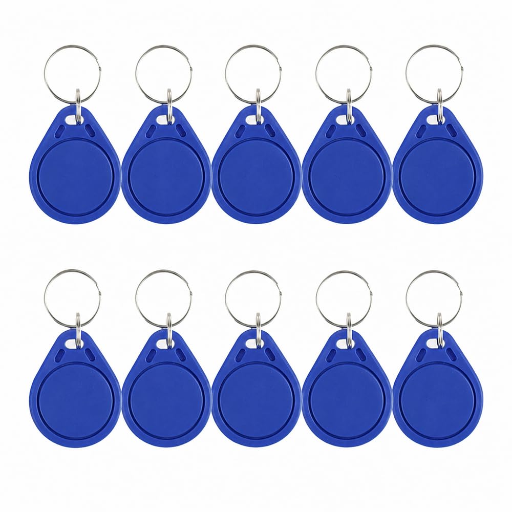 Blue Waterproof ABS 13.56MHz ISO14443A M1 Classic NFC RFID Tokens, Paquete de 10