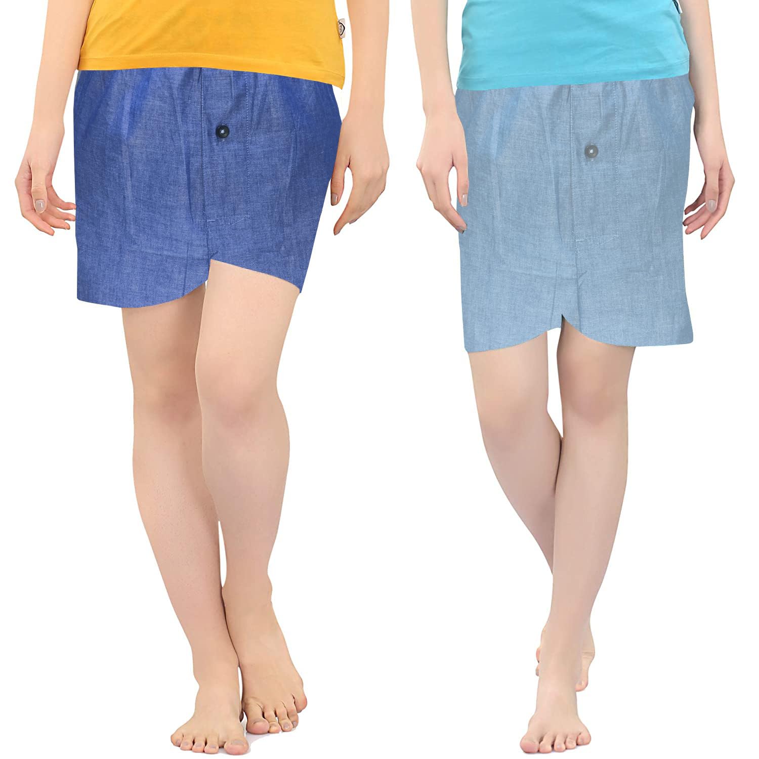 Women's Boxers Shorts Cotton Printed Boxers for women Multicolour Pack of 2 Print May Vary-image-19