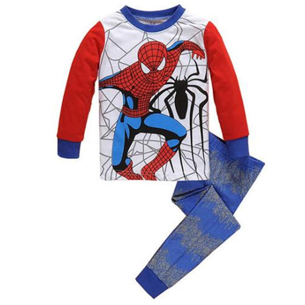 N‘aix Spiderman Children's Pajamas Set 2-7T PJS Cotton Sleepwear Little Boys Kids Pajamas