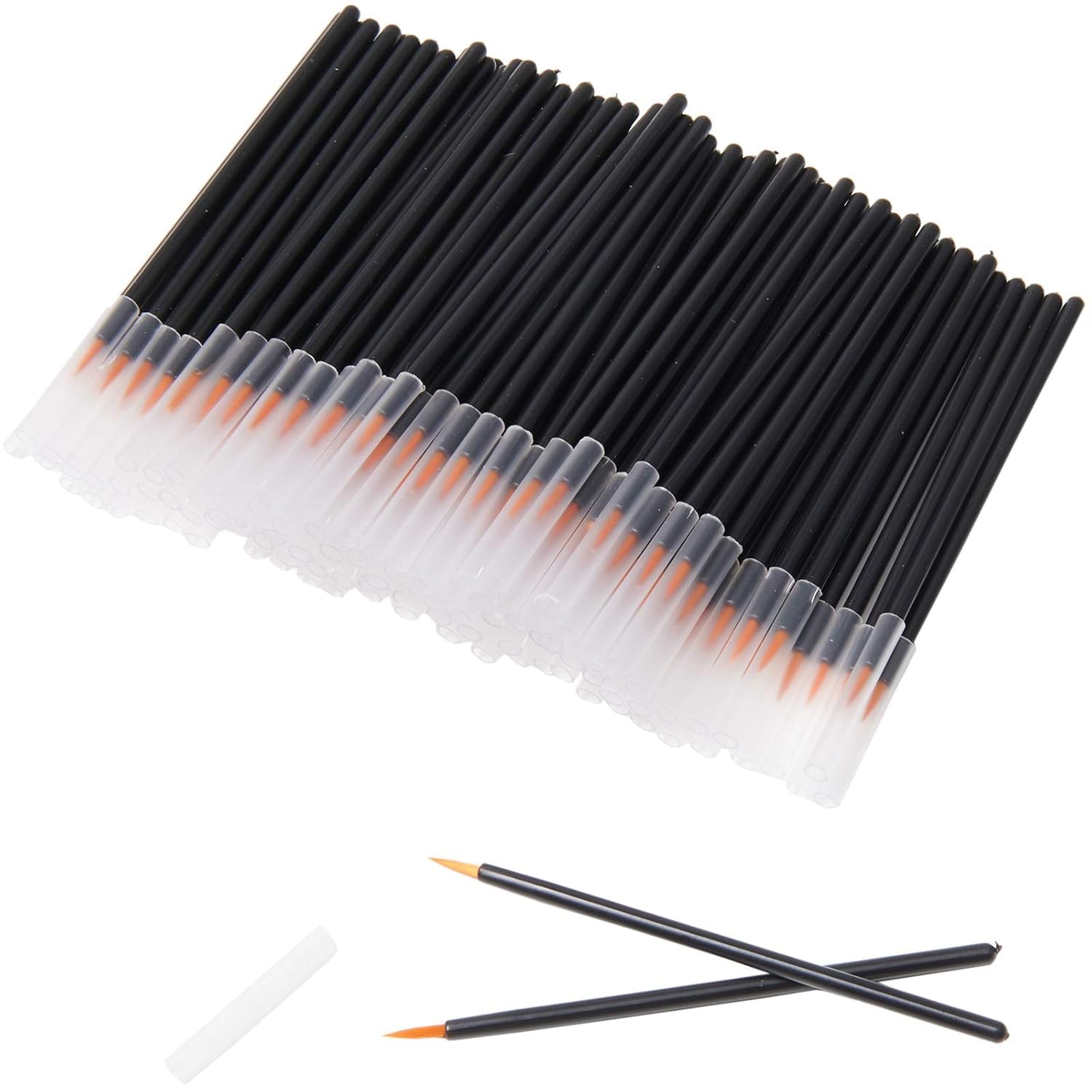 20pcs disposable eyeliner brush set ultra-fine point eye liner applicator cosmetic eyelash brush wands applicator black makeup eye liner tools for eyelash lip liner liquid eyeliner lipstick