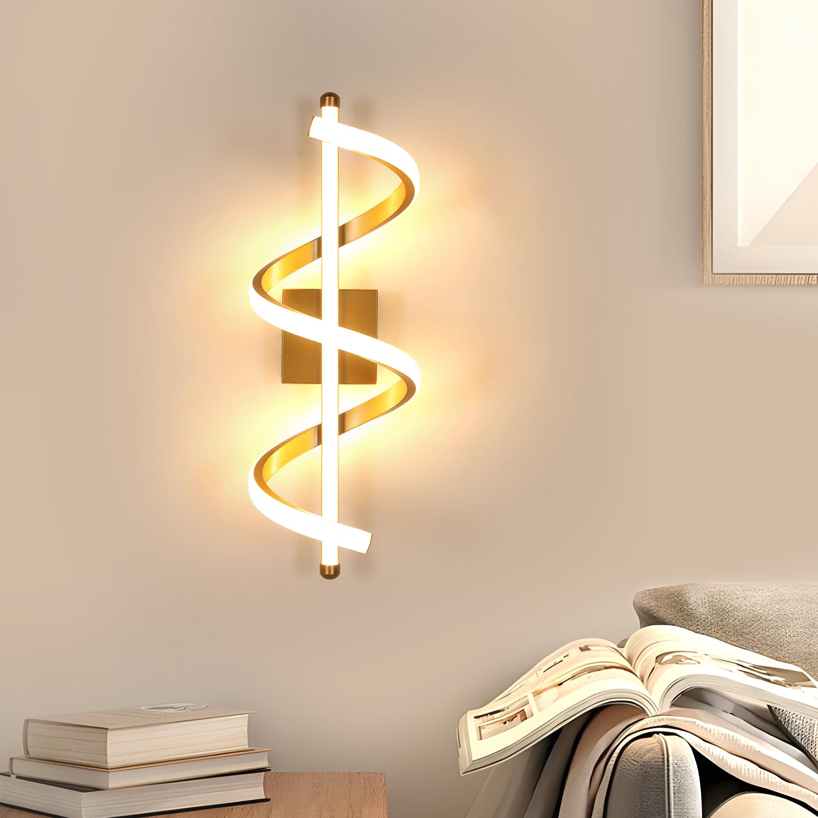 Comely Lámpara de Pared LED Interior, Aplique de Pared Moderna 26W 2925LM