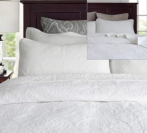 Brandream Juego de ropa de cama de lujo de 6 piezas, tamaño King, colcha de gran tamaño