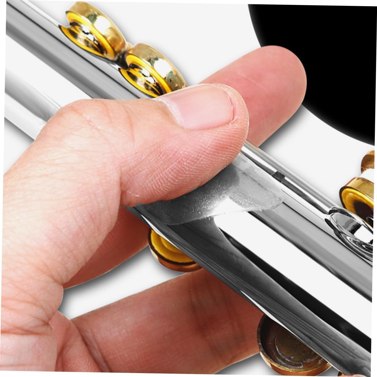 20pcs Flute Nonslip Pads Self-adhesive Silicone Finger Rest Mats Flute Accessory Non-slip Pad Covers
