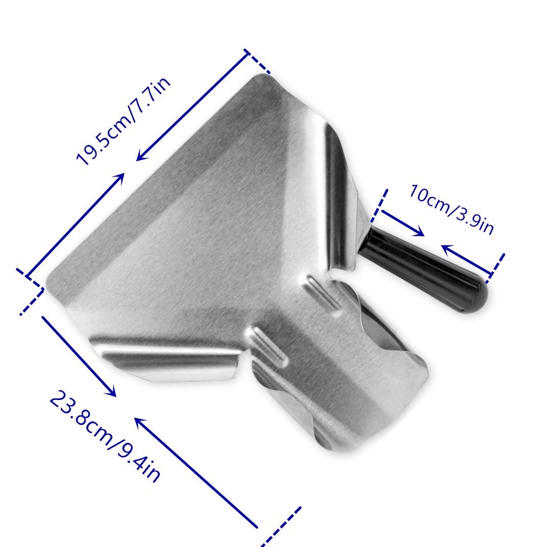 Stainless Steel Popcorn Scoop,Easy Fill Tool for Bags & Boxes, Great Utility Serving Scooper for Snacks, Desserts, Ice,French Fry Scoop - Image 2