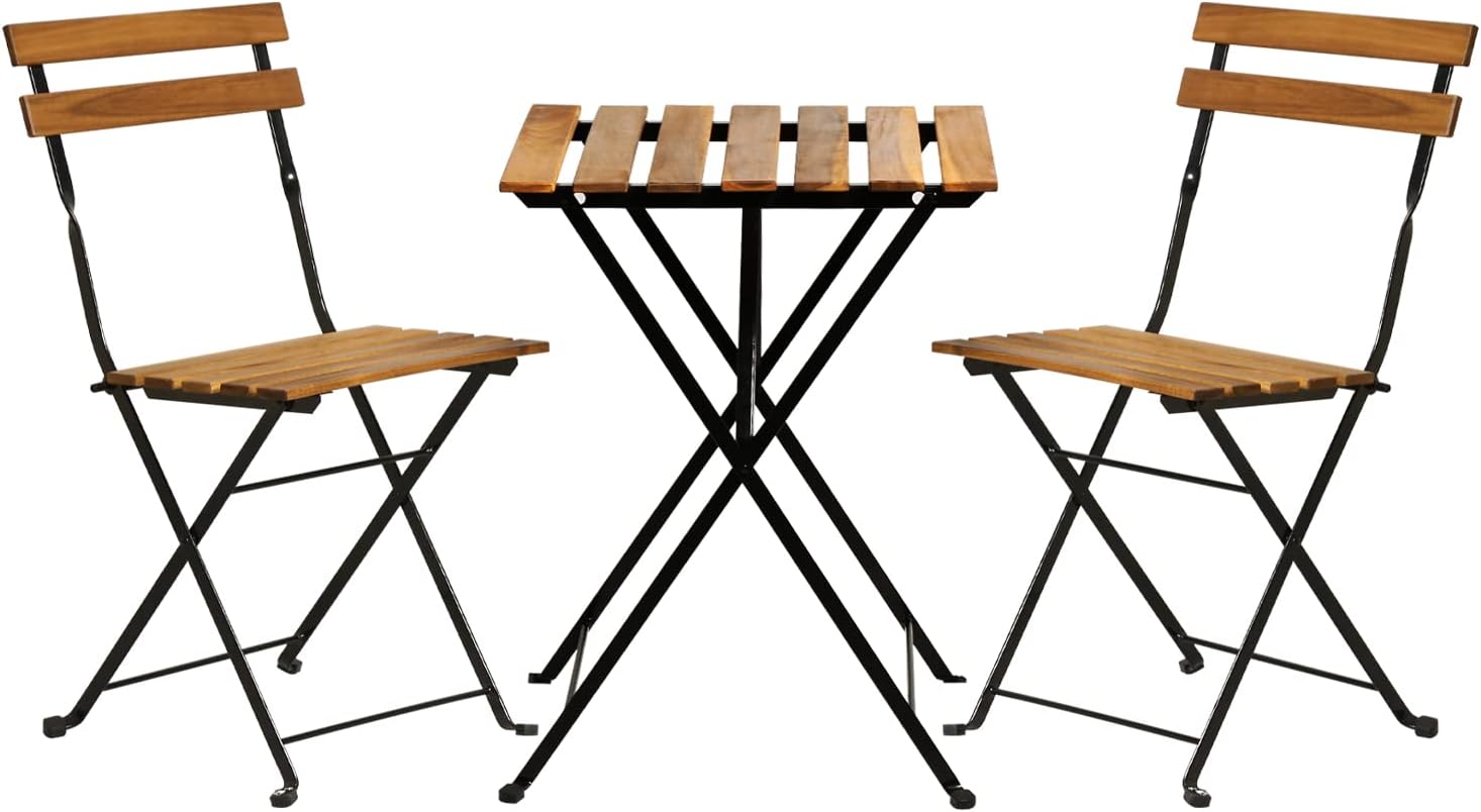 Buy FDW 3Piece Wood Patio Bistro Set Outdoor Furniture Set Bistro