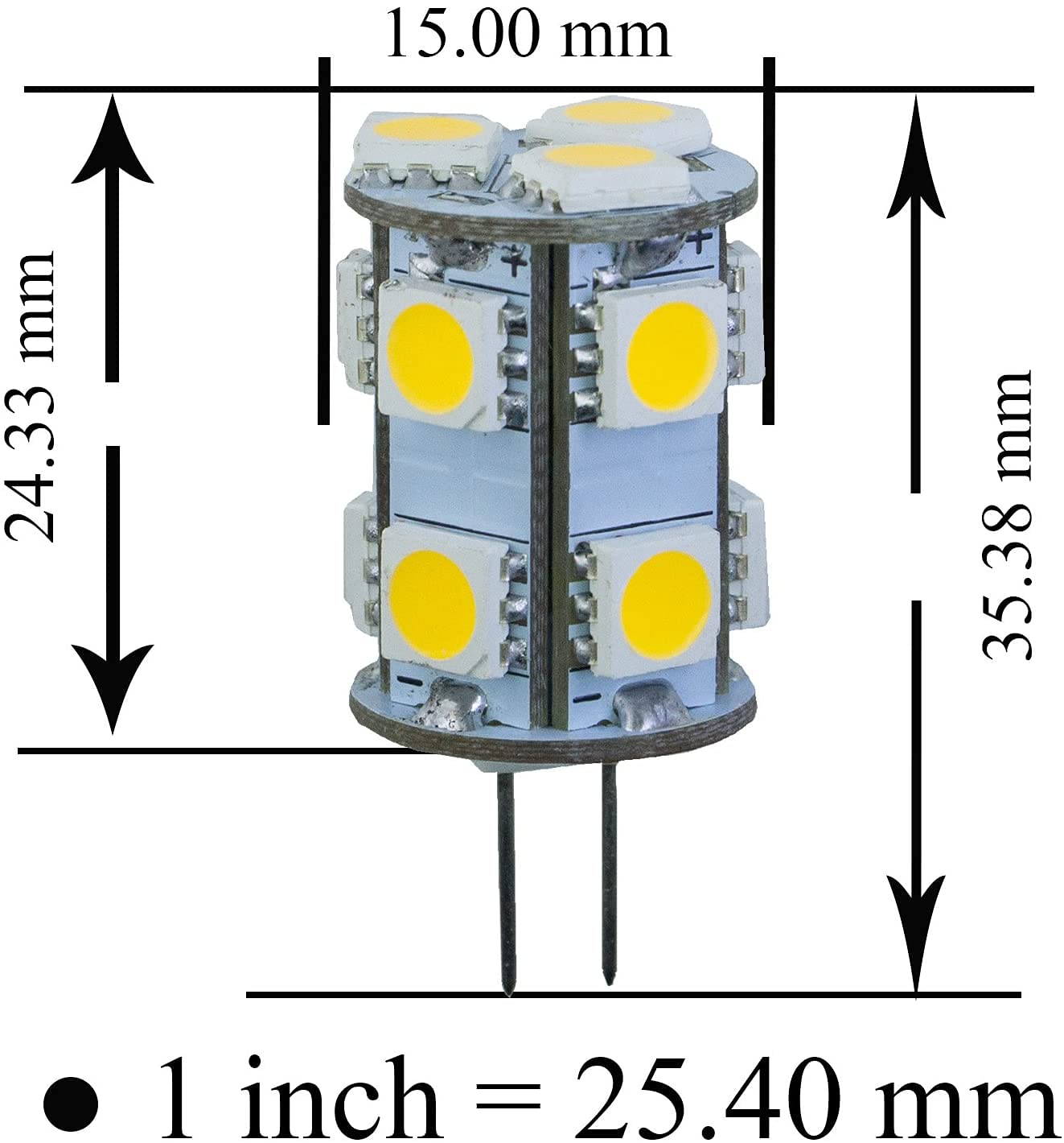 PA LED 10PCS G4 12V LED Light Bulb 3W 3000K 13SMD 5050 for RV Trailer Camper Automotive Marine Ceiling Under Counter Landscape Lighting