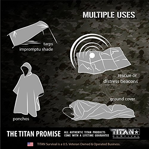 TITAN Survival Two-Sided Emergency Mylar Survival Blankets, 5-Pack (SHROWD® Woodland CAMO) - Image 5