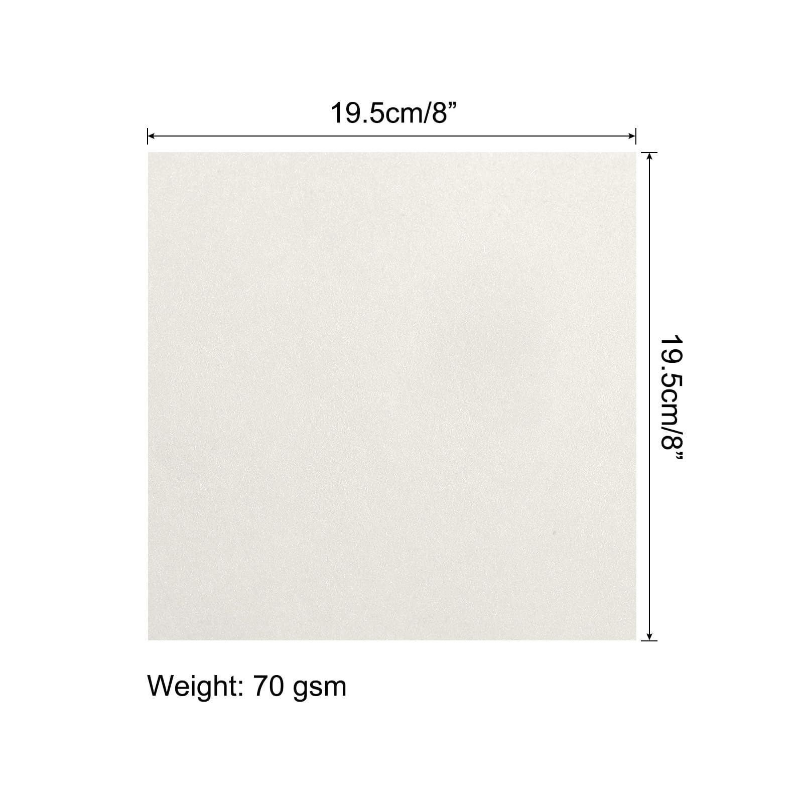 TOP-VIGOR 25 Sheets Coloured Origami Paper, 20cm x 20cm Double Sided, Handmade Craft Papers for DIY Art Crafts, Drawing Cutting, Creamy - Image 2