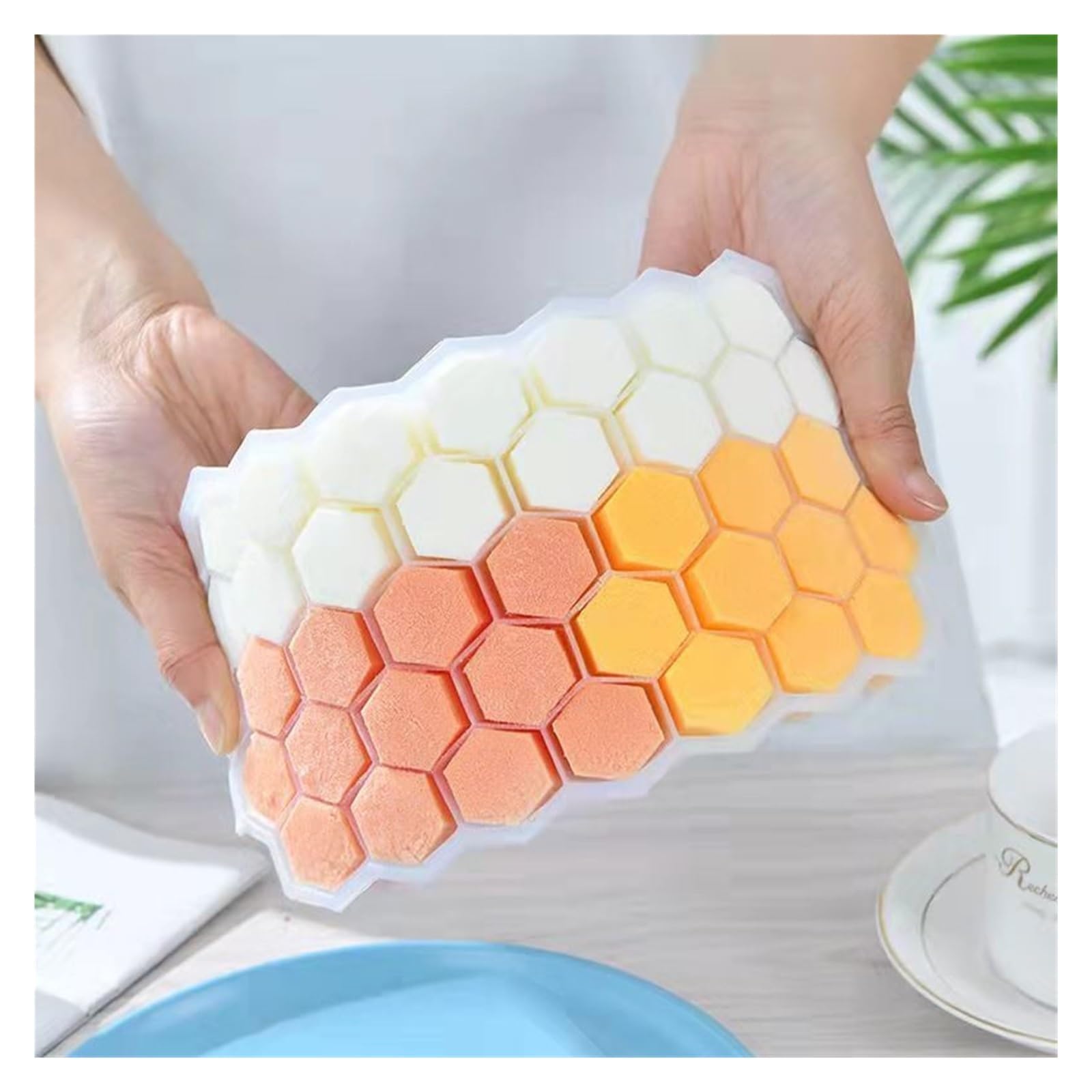 Vassoio per cubetti di Ghiaccio Food Grade 37 Scomparto Fabbricatore di Ghiaccio in Silicone Vassoio per Ghiaccio Fabbricatore di Ghiaccio Accessori per Cocktail da Cucina Fabbricatore di Ghiaccio (C