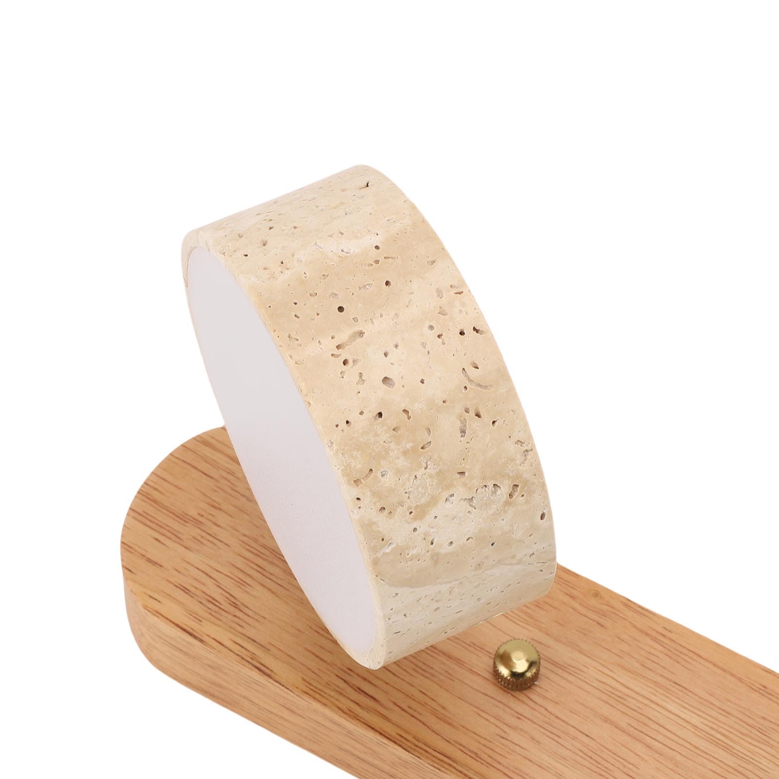 Greensen Moderna Lámpara de Pared Cilíndrica, Lámpara de Pared única para Entradas, Cocinas y Vestidores (Color de madera)