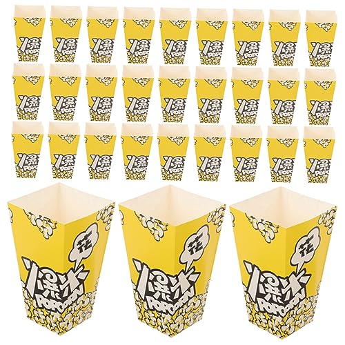 PRETYZOOM 100pcs Paper Popcorn Boxes Reusable Snack Containers for Popcorn Party Graduation Party
