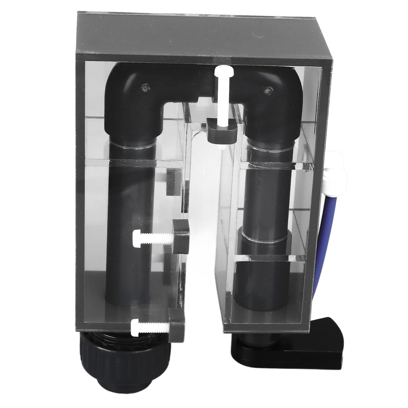 HEEPDD Scatola di Troppopieno in Acrilico per Acquario, Filtro per Vasca Montato a Parete, Migliora la Circolazione dell'acqua per Acquari d'acqua Dolce e Salata (BLACK)