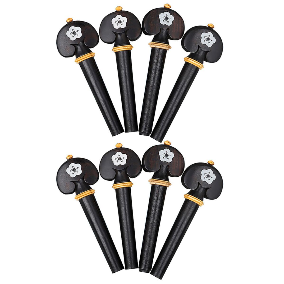 Clavijas de Afinación de Madera Negra para Violín 8 Piezas Diseño Fácil de Instalar y Repuesto Adecuado para Accesorios de Violín