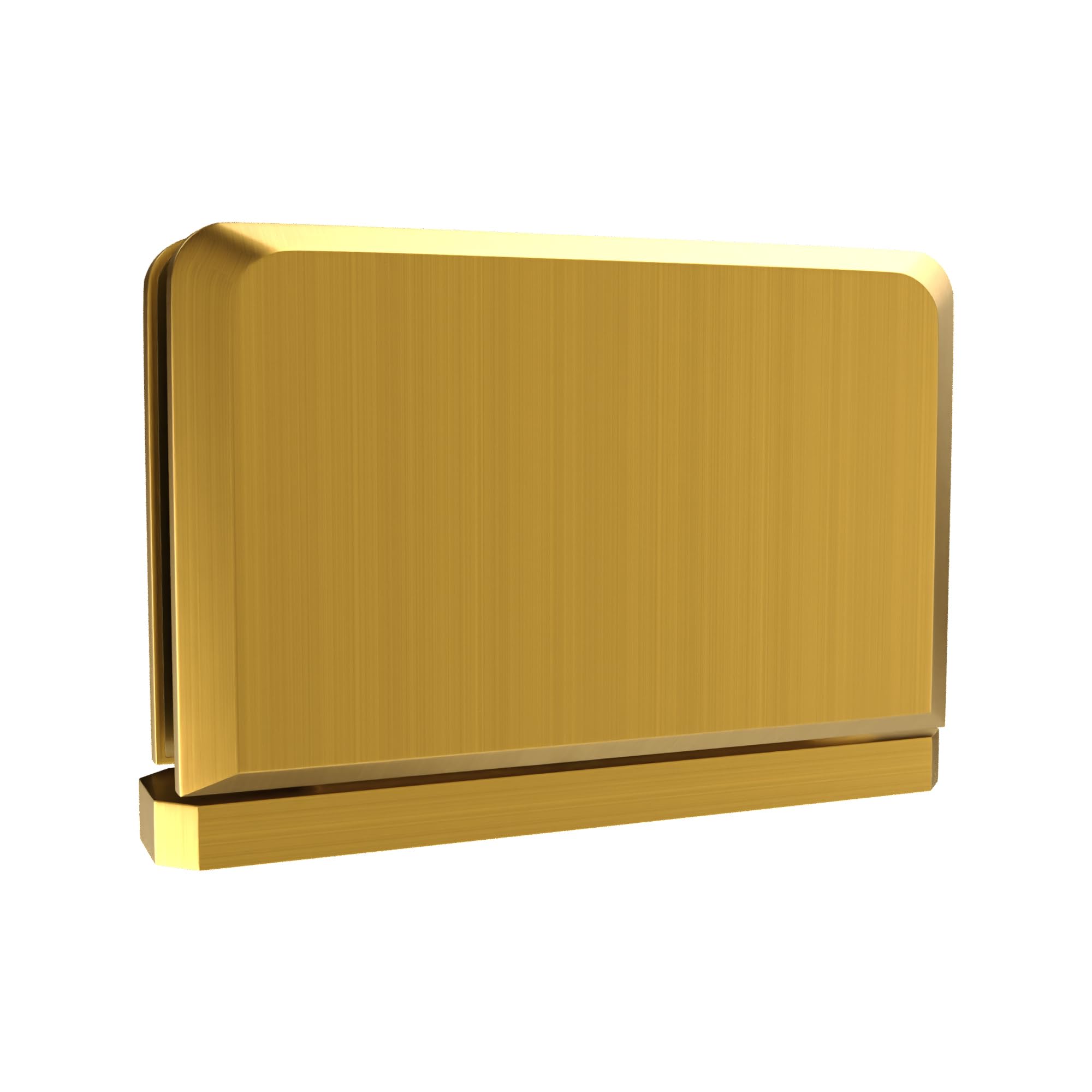 Brixwell Top Or Bottom Mount Pivot Hinge Brass, Satin Brass Finish, for 5/16" to 3/8" Glazing Thickness, Head and Sill Mount, Full Rotation, Self Centering, Beveled Edge
