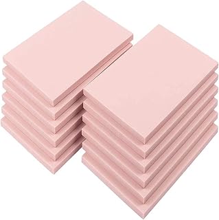 SGHUO 12-Pack 4x6 Inch Pink Rubber Carving Blocks - Soft Linoleum Stamp Making Kit for Beginners & Pros