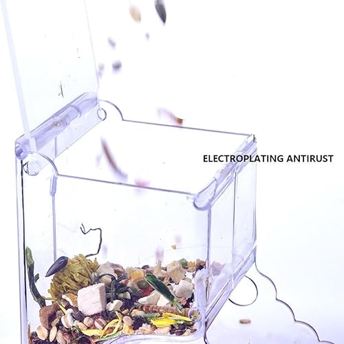 Miniatura 10 de Comedero para hámsters, dispensador automático de animales pequeños, acrílico transparente, recipiente de almacenamiento de alimentos para mascotas,