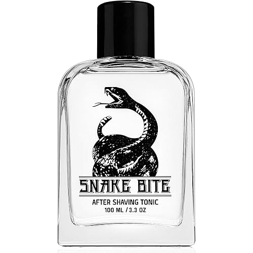 Fine Snake Bite After shaving Tonic for Men, Unscented, 5X Menthol Intensity, Made in USA, Three Simple Ingredients, Maximum Cooling Burn, Fragrance Free Post Shave Splash, 100ml