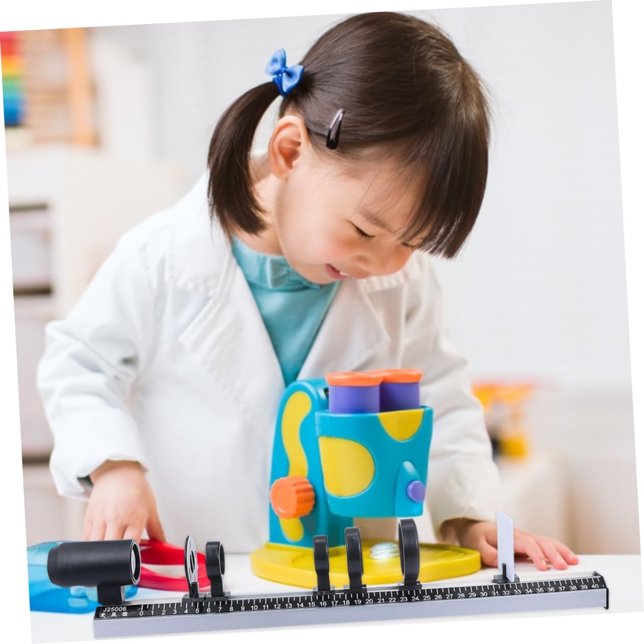 GLEAVI Juego de óptica didáctica kit laboratorio físico con lentes cóncavas convexas espejo óptico instrumentos ópticos experimentos científicos 19,7 x 3,1 x 2 pulgadas