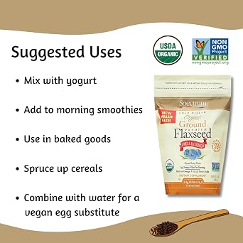 Spectrum Essentials Organic Premium Ground Flaxseed 14 oz