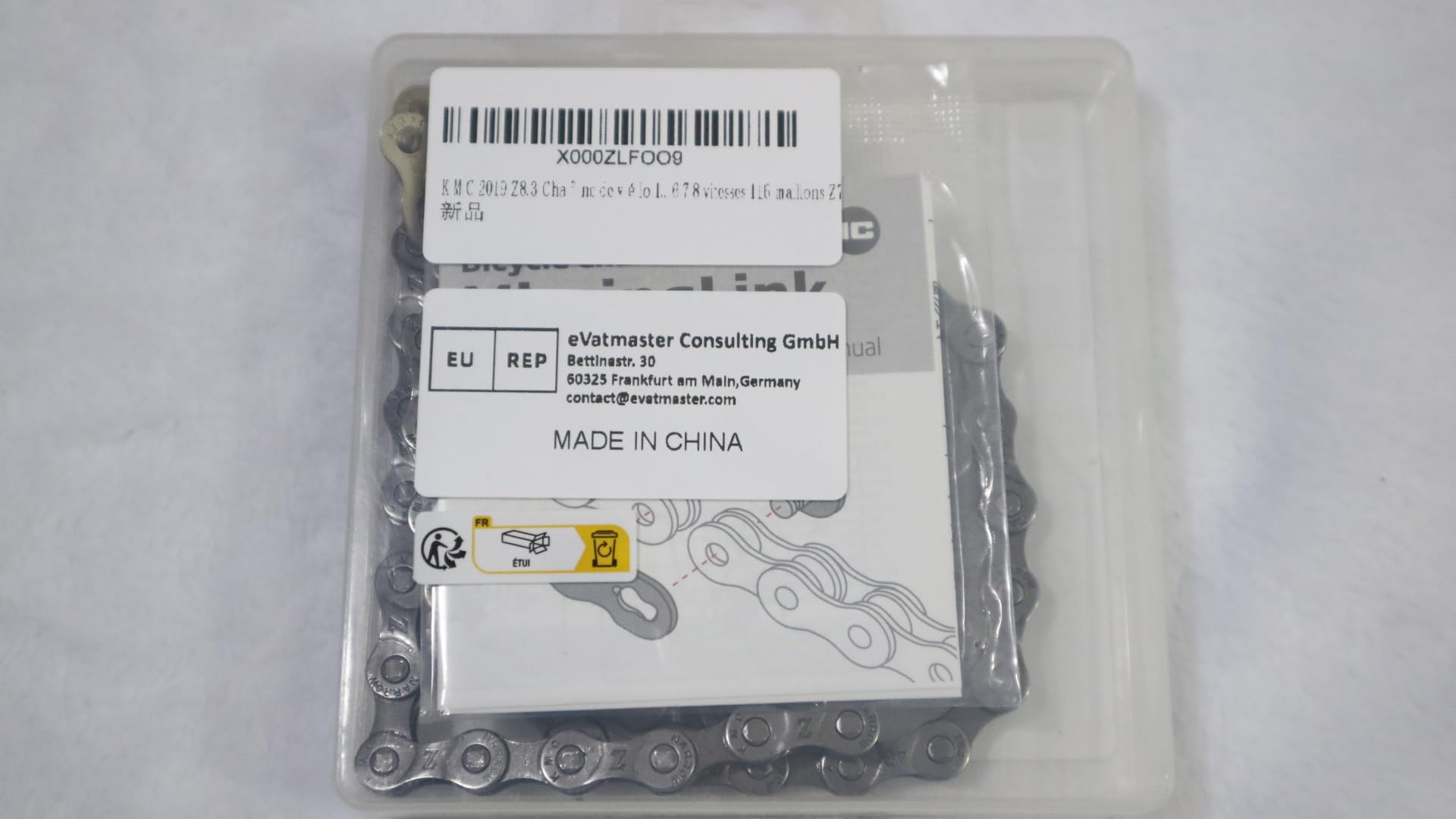 Image secondaire de KMC Chaîne de vélo 1/2 x 11/128 6 7 8 vitesses 116 maillons Z8.3 en acier allié double mise à niveau compatible avec tous les sy