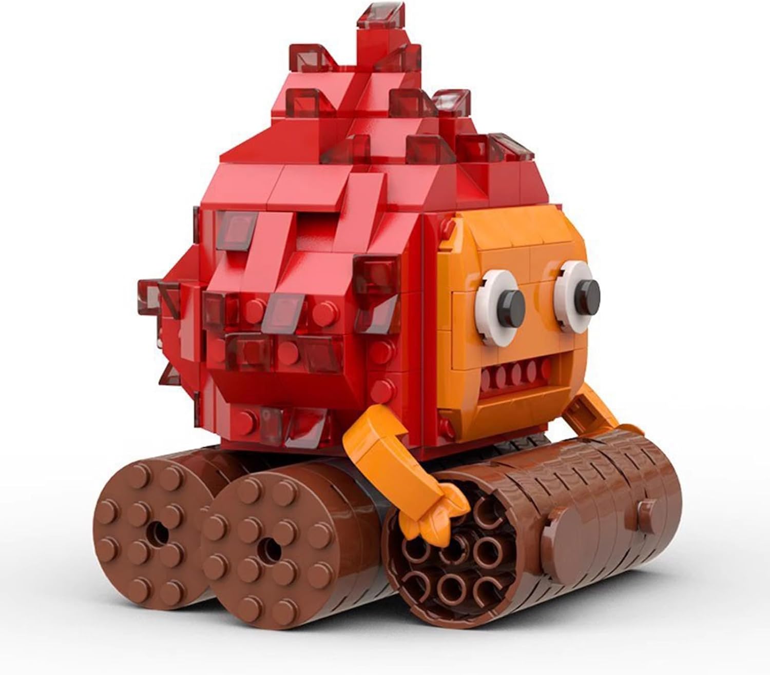 Moving Castle Calcifer Fire Demon Building Block Set, Anime Howls Figure Model Toys Collectible Building Bricks Birthday Gift for Kids (252 Pcs)