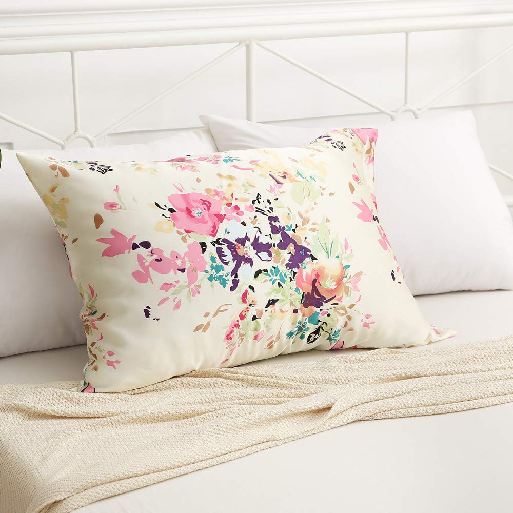 Funda de almohada de satén de seda de lujo para piel y cabello, 100% pura morera